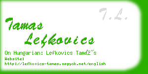 tamas lefkovics business card